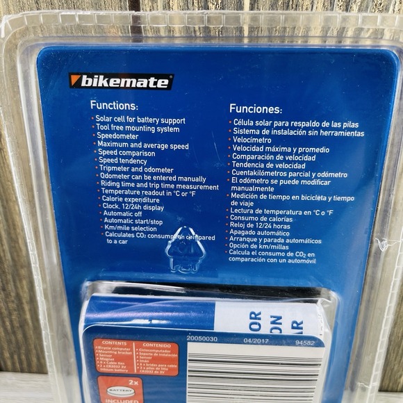 Bikemate Wireless Solar Bicycle Computer - Speedometer Odometer - New - Picture 10 of 14
